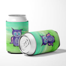 Load image into Gallery viewer, Purple Owl Watercolor Can or Bottle Hugger BB7429CC