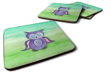 Load image into Gallery viewer, Purple Owl Watercolor Foam Coaster  BB7429FC