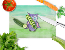 Load image into Gallery viewer, Purple Owl Watercolor Glass Cutting Boards – Durable, Decorative Kitchen Art Large BB7429LCB