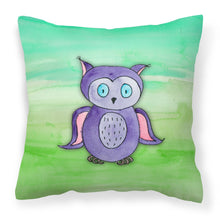 Load image into Gallery viewer, Purple Owl Watercolor Fabric Decorative Pillow BB7429PW1818