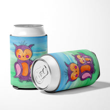 Load image into Gallery viewer, Momma and Baby Owl Watercolor Can or Bottle Hugger BB7430CC