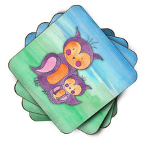 Load image into Gallery viewer, Momma and Baby Owl Watercolor Foam Coaster  BB7430FC
