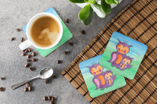 Load image into Gallery viewer, Momma and Baby Owl Watercolor Foam Coaster  BB7430FC