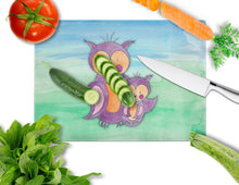 Load image into Gallery viewer, Momma and Baby Owl Watercolor Glass Cutting Boards – Durable, Decorative Kitchen Art Large BB7430LCB