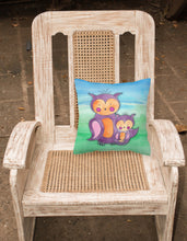 Load image into Gallery viewer, Momma and Baby Owl Watercolor Fabric Decorative Pillow BB7430PW1818