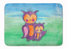 Load image into Gallery viewer, Momma and Baby Owl Watercolor Machine Washable Memory Foam Mat BB7430RUG