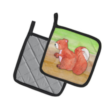 Load image into Gallery viewer, Squirrel Watercolor Pot Holders - Set of 2 - Heat-Resistant Kitchen Essentials BB7431PTHD