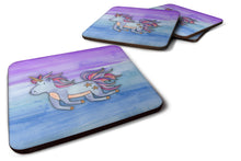 Load image into Gallery viewer, Blue Unicorn Watercolor Foam Coaster  BB7433FC