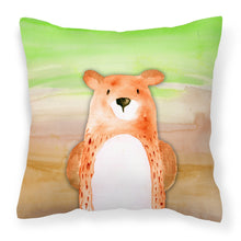 Load image into Gallery viewer, Bear Watercolor Fabric Decorative Pillow BB7434PW1818