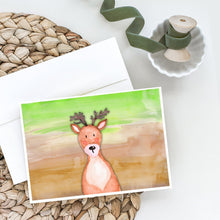Load image into Gallery viewer, Deer Watercolor Greeting Cards -  Blank Note Cards – 8-Pack of Artist-Designed Cards with Envelopes