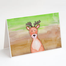 Load image into Gallery viewer, Deer Watercolor Greeting Cards -  Blank Note Cards – 8-Pack of Artist-Designed Cards with Envelopes