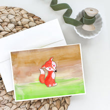 Load image into Gallery viewer, Fox Watercolor Greeting Cards -  Blank Note Cards – 8-Pack of Artist-Designed Cards with Envelopes