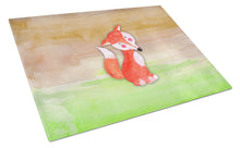 Load image into Gallery viewer, Fox Watercolor Glass Cutting Boards – Durable, Decorative Kitchen Art Large BB7436LCB