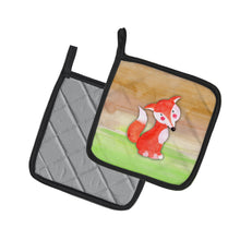 Load image into Gallery viewer, Fox Watercolor Pot Holders - Set of 2 - Heat-Resistant Kitchen Essentials BB7436PTHD