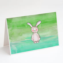 Load image into Gallery viewer, Bunny Rabbit Watercolor Greeting Cards -  Blank Note Cards – 8-Pack of Artist-Designed Cards with Envelopes