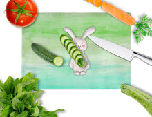 Load image into Gallery viewer, Bunny Rabbit Watercolor Glass Cutting Boards – Durable, Decorative Kitchen Art Large BB7437LCB