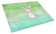Load image into Gallery viewer, Bunny Rabbit Watercolor Glass Cutting Boards – Durable, Decorative Kitchen Art Large BB7437LCB