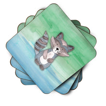 Load image into Gallery viewer, Raccoon Watercolor Foam Coaster  BB7438FC