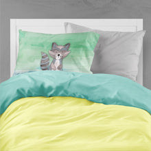 Load image into Gallery viewer, Raccoon Watercolor Fabric Standard Pillowcase – Artistic Decorative Front, White Back BB7438PILLOWCASE