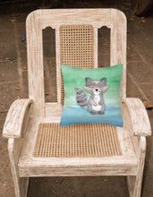Load image into Gallery viewer, Raccoon Watercolor Fabric Decorative Pillow BB7438PW1818