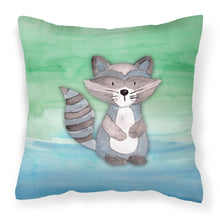 Load image into Gallery viewer, Raccoon Watercolor Fabric Decorative Pillow BB7438PW1818