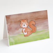 Load image into Gallery viewer, Squirrel Watercolor Greeting Cards -  Blank Note Cards – 8-Pack of Artist-Designed Cards with Envelopes