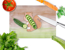 Load image into Gallery viewer, Squirrel Watercolor Glass Cutting Boards – Durable, Decorative Kitchen Art Large BB7439LCB