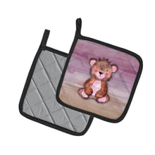 Load image into Gallery viewer, Bear Cub Watercolor Pot Holders - Set of 2 - Heat-Resistant Kitchen Essentials BB7441PTHD
