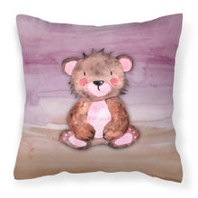 Load image into Gallery viewer, Bear Cub Watercolor Fabric Decorative Pillow BB7441PW1818