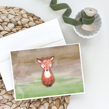 Load image into Gallery viewer, Baby Deer Watercolor Greeting Cards -  Blank Note Cards – 8-Pack of Artist-Designed Cards with Envelopes