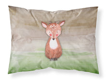 Load image into Gallery viewer, Baby Deer Watercolor Fabric Standard Pillowcase – Artistic Decorative Front, White Back BB7442PILLOWCASE