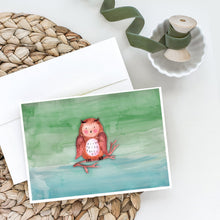 Load image into Gallery viewer, Brown Owl Watercolor Greeting Cards -  Blank Note Cards – 8-Pack of Artist-Designed Cards with Envelopes