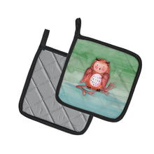 Load image into Gallery viewer, Brown Owl Watercolor Pot Holders - Set of 2 - Heat-Resistant Kitchen Essentials BB7443PTHD