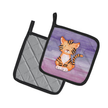Load image into Gallery viewer, Tiger Cub Watercolor Pot Holders - Set of 2 - Heat-Resistant Kitchen Essentials BB7444PTHD