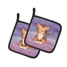Load image into Gallery viewer, Tiger Cub Watercolor Pot Holders - Set of 2 - Heat-Resistant Kitchen Essentials BB7444PTHD