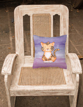Load image into Gallery viewer, Tiger Cub Watercolor Fabric Decorative Pillow BB7444PW1818