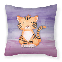 Load image into Gallery viewer, Tiger Cub Watercolor Fabric Decorative Pillow BB7444PW1818