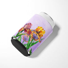 Load image into Gallery viewer, Purple and Yellow Iris Can or Bottle Hugger BB7445CC