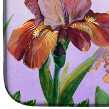 Load image into Gallery viewer, Purple and Yellow Iris Dish Drying Mat – Absorbent, Artistic Kitchen Essentials BB7445DDM
