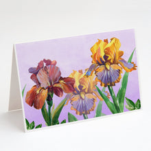 Load image into Gallery viewer, Purple and Yellow Iris Greeting Cards -  Blank Note Cards – 8-Pack of Artist-Designed Cards with Envelopes