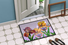 Load image into Gallery viewer, Purple and Yellow Iris Doormat - 18x27 Decorative Floor Mat – Indoor/Outdoor Rug with Artistic Flair BB7445MAT