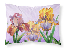 Load image into Gallery viewer, Purple and Yellow Iris Fabric Standard Pillowcase – Artistic Decorative Front, White Back BB7445PILLOWCASE