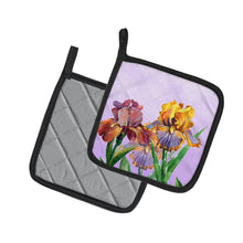 Load image into Gallery viewer, Purple and Yellow Iris Pot Holders - Set of 2 - Heat-Resistant Kitchen Essentials BB7445PTHD