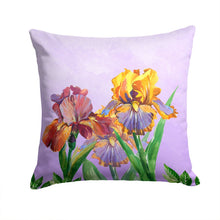 Load image into Gallery viewer, Purple and Yellow Iris Throw Pillow - 14x14 Decorative Pillow – Art for Your Home &amp; Patio BB7445PW1414