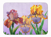 Load image into Gallery viewer, Purple and Yellow Iris Machine Washable Memory Foam Mat BB7445RUG
