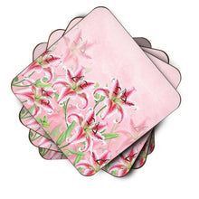 Load image into Gallery viewer, Pink Lillies Foam Coaster  BB7446FC