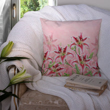 Load image into Gallery viewer, Pink Lillies Throw Pillow - 14x14 Decorative Pillow – Art for Your Home &amp; Patio BB7446PW1414