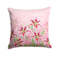Load image into Gallery viewer, Pink Lillies Throw Pillow - 14x14 Decorative Pillow – Art for Your Home &amp; Patio BB7446PW1414