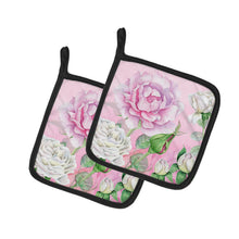 Load image into Gallery viewer, Rose Garden Pot Holders - Set of 2 - Heat-Resistant Kitchen Essentials BB7447PTHD