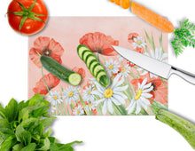 Load image into Gallery viewer, Poppies and Chamomiles Glass Cutting Boards – Durable, Decorative Kitchen Art Large BB7448LCB